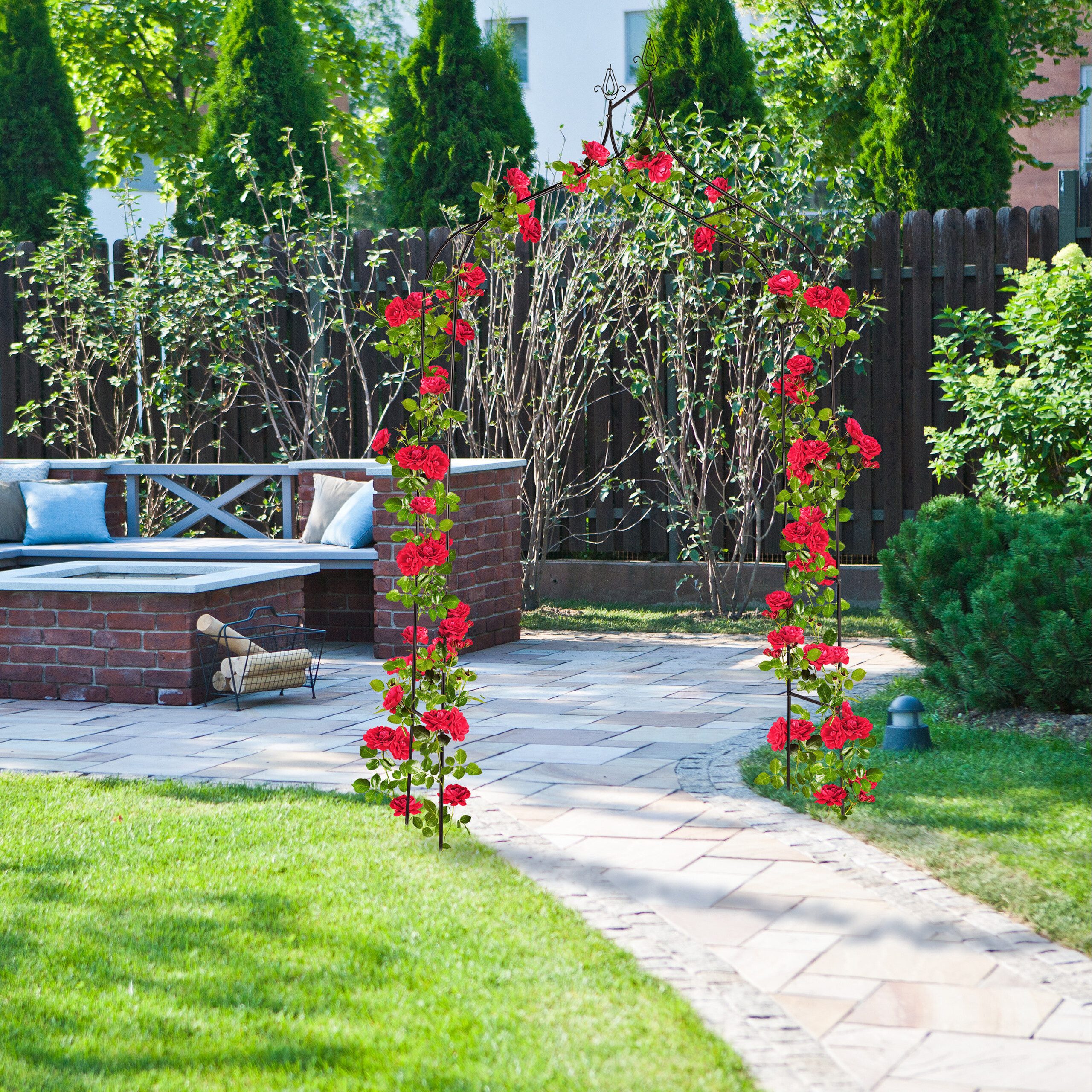 relaxdays Rosenbogen 260 cm hoch