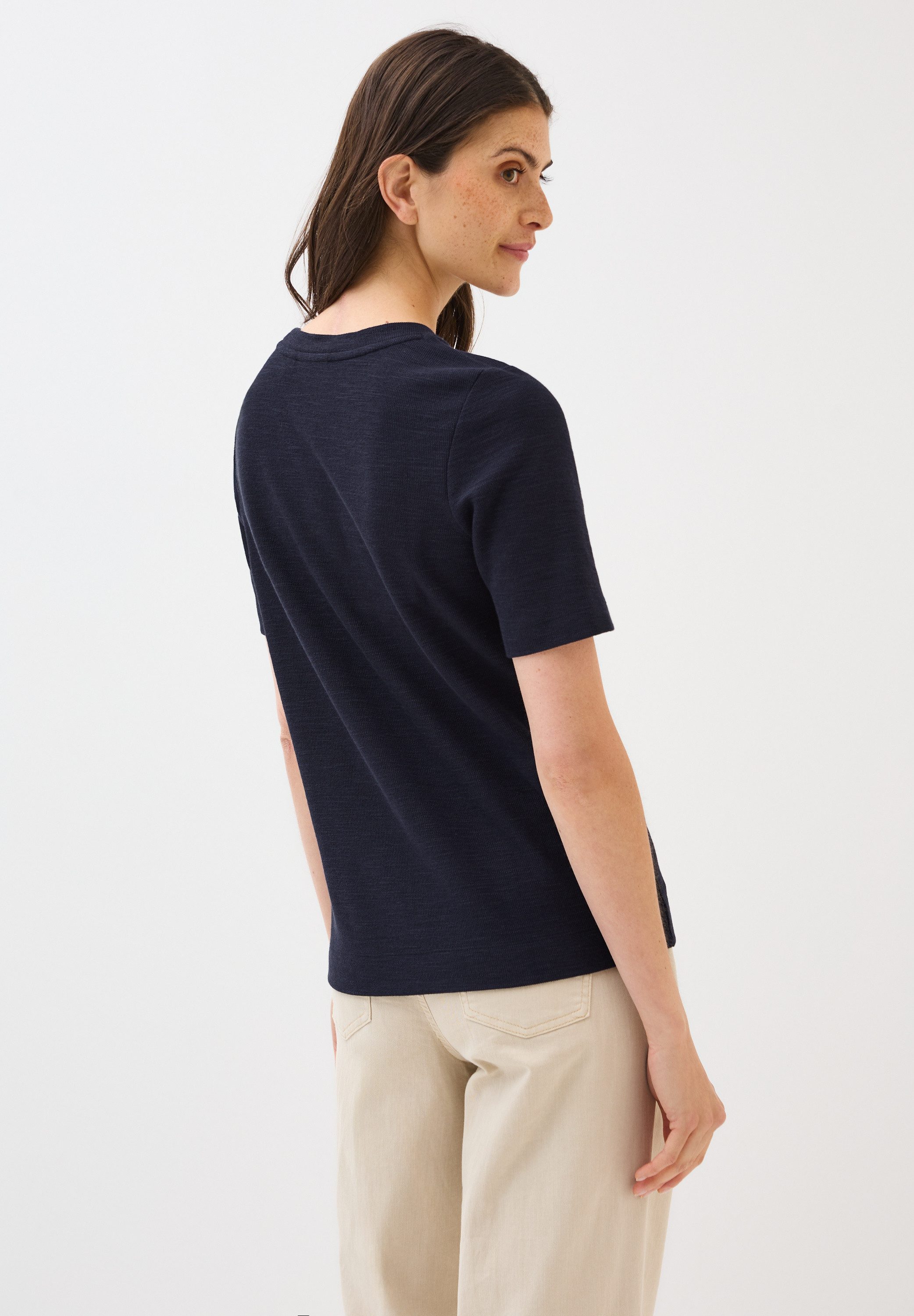 CECIL Rundhalsshirt mit seitlichen Knopfdetails günstig online kaufen