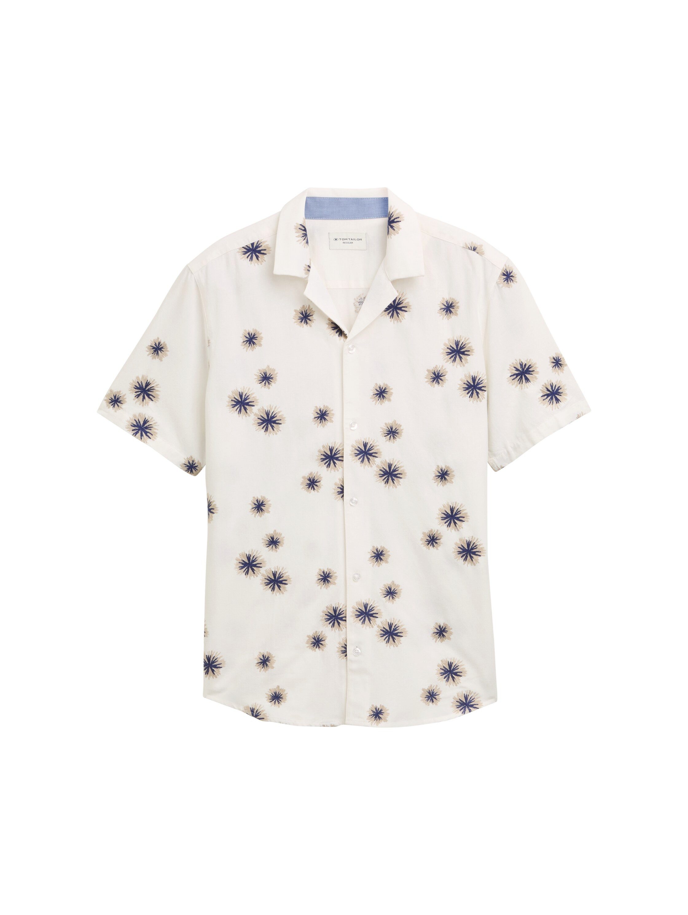 TOM TAILOR Kurzarmhemd mit floralen Prints und Viskose