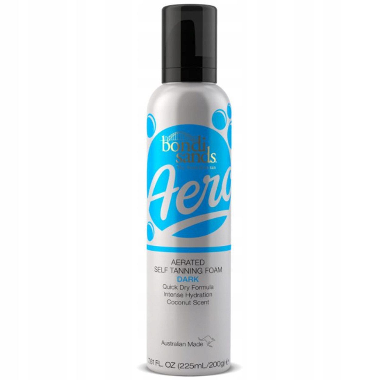 Bondi Sands Selbstbräunungsmousse Bondi Sands Aero Aerated Self Tanning Foam Dark 225 ml, 1-tlg., Mit Kokoswasser für Feuchtigkeit und streifenfreie Bräune