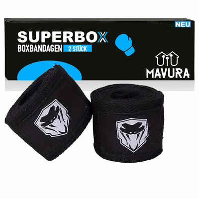 MAVURA Boxbandagen SUPERBOX Handbandagen Boxen Bandage MMA Kickboxen Muay Thai, Handwraps 2er Set