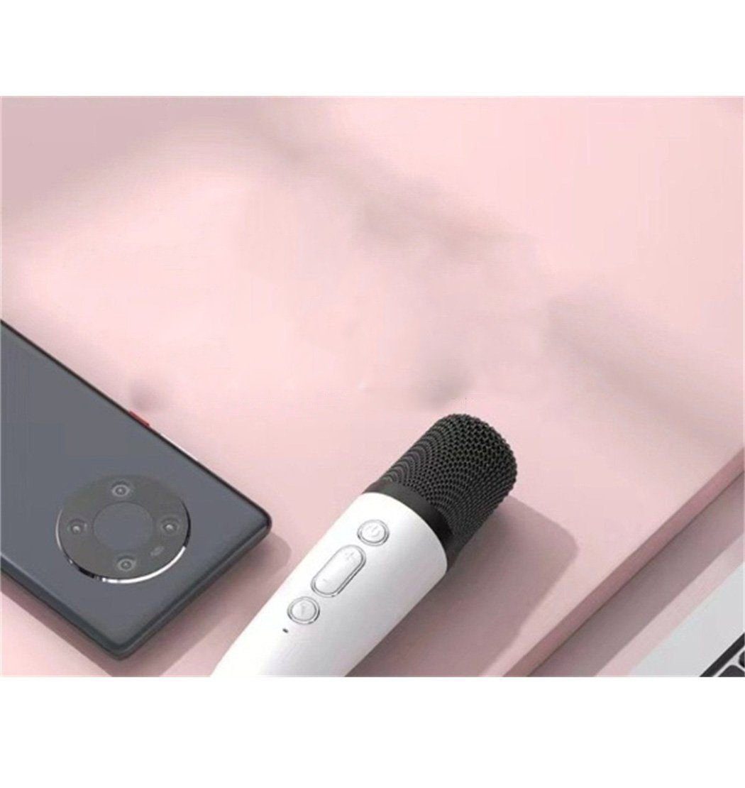 DAYUT rosa Tragbares Mini-Lautsprechermikrofon-Set, Lautsprecher