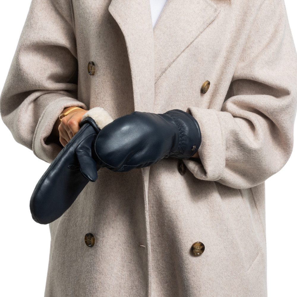 Hand Gewand by Weikert Fäustlinge HANNI - Lammnappa/- Lammfell-Fäustlinge mit Touchscreen Funktion
