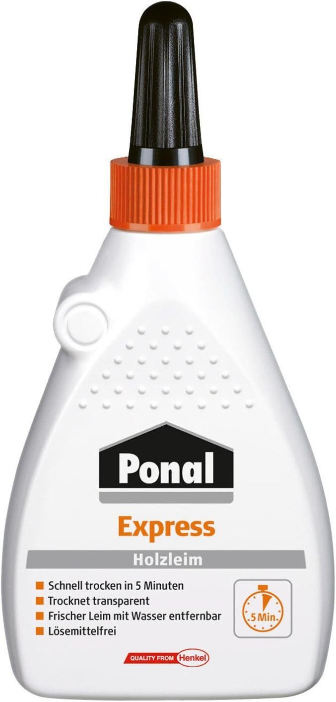 HENKEL Bastelkleber Ponal Express Holzleim 120g – Schnell & Wasserfest