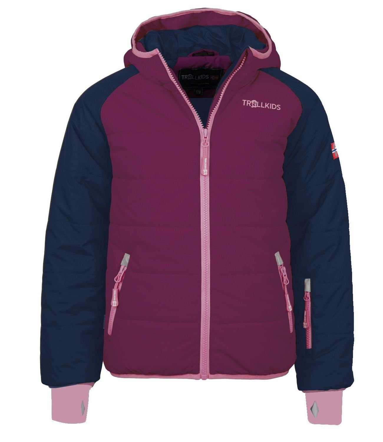 Wasserdicht TROLLKIDS XT Winterjacke Hafjell Marineblau/Violett