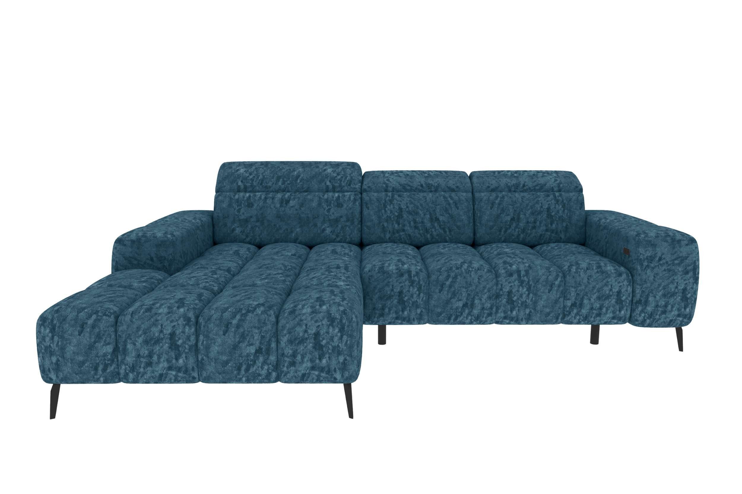 Sofa Dreams Ecksofa Couch Kairo L Form in Stoff, Ecksofa, L-Form, Kopfteilverstellungen