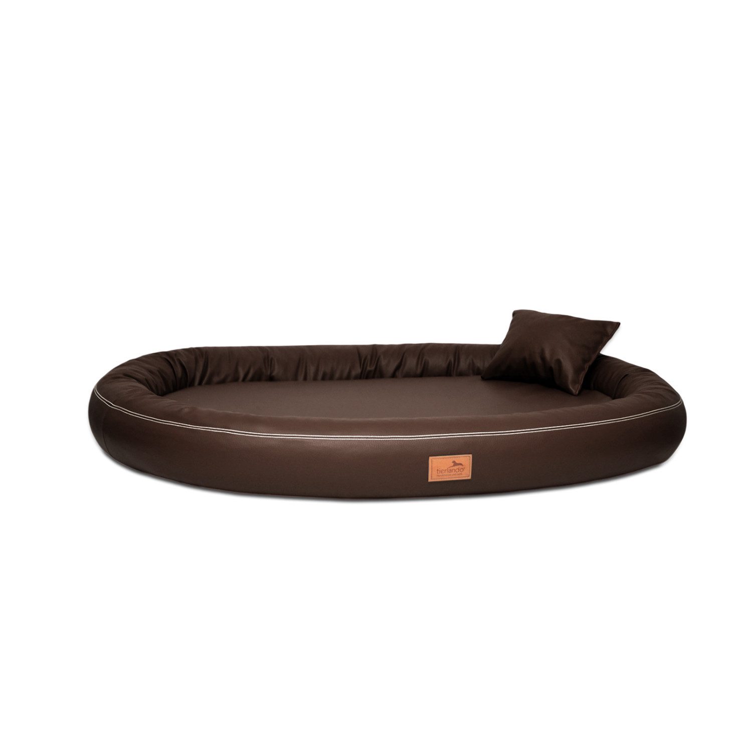 tierlando® Tierbett Orthopädisches Hundebett GILBERT aus Kunstleder mit Latexkern, Abwischbar, Haar resistent, Pflegeleicht