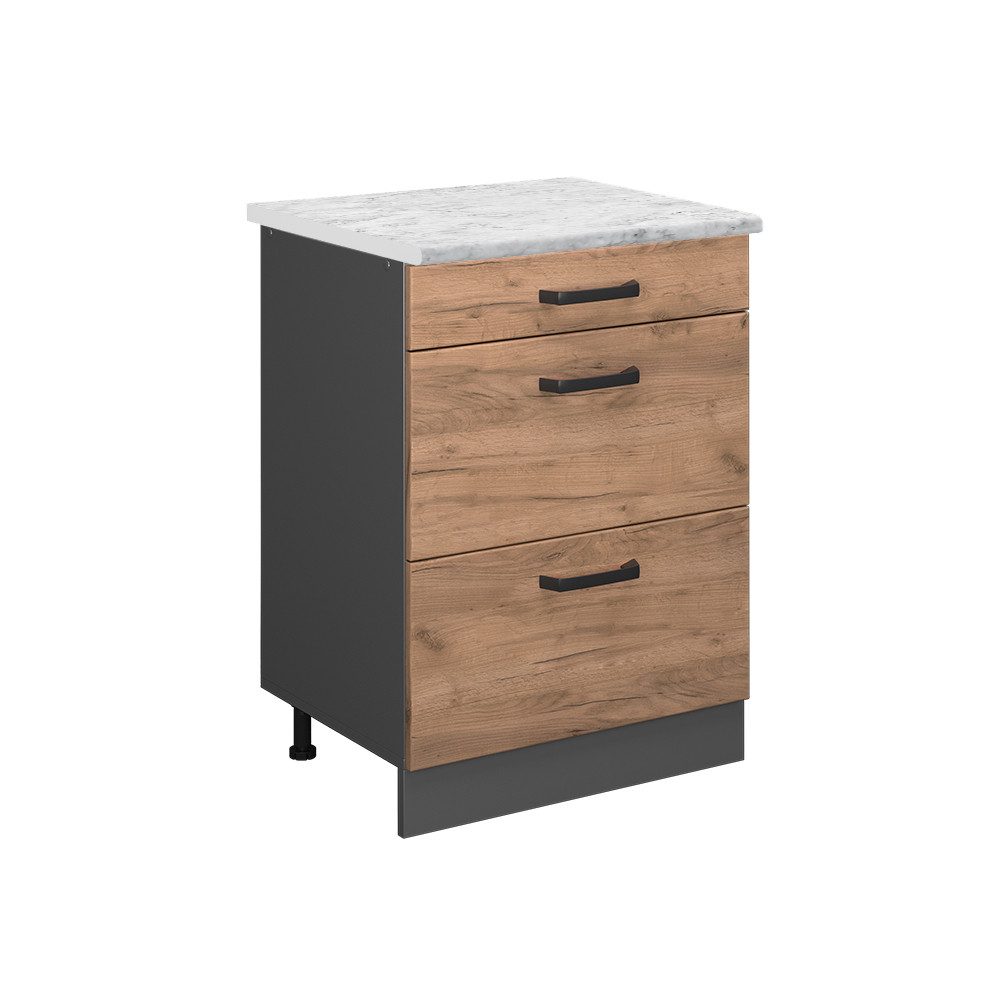 Vicco Unterschrank R-Line, Goldkraft Eiche/Anthrazit, 60 günstig online kaufen