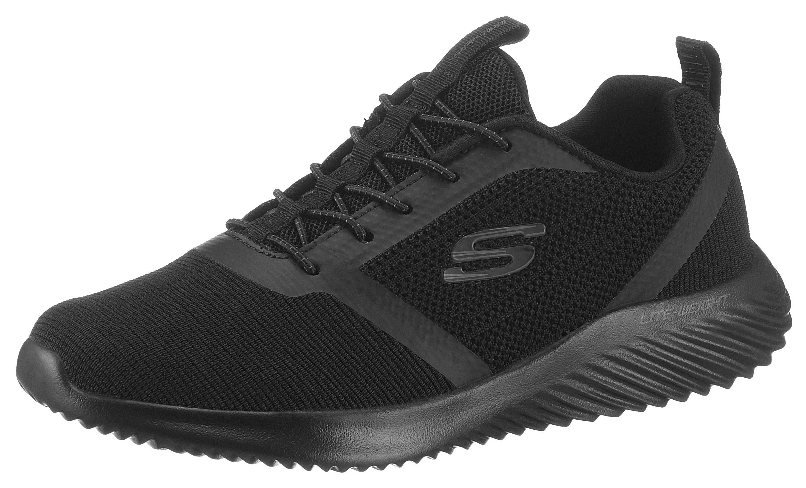 schwarz leichter BOUNDER Skechers mit Slip-On Laufsohle Sneaker