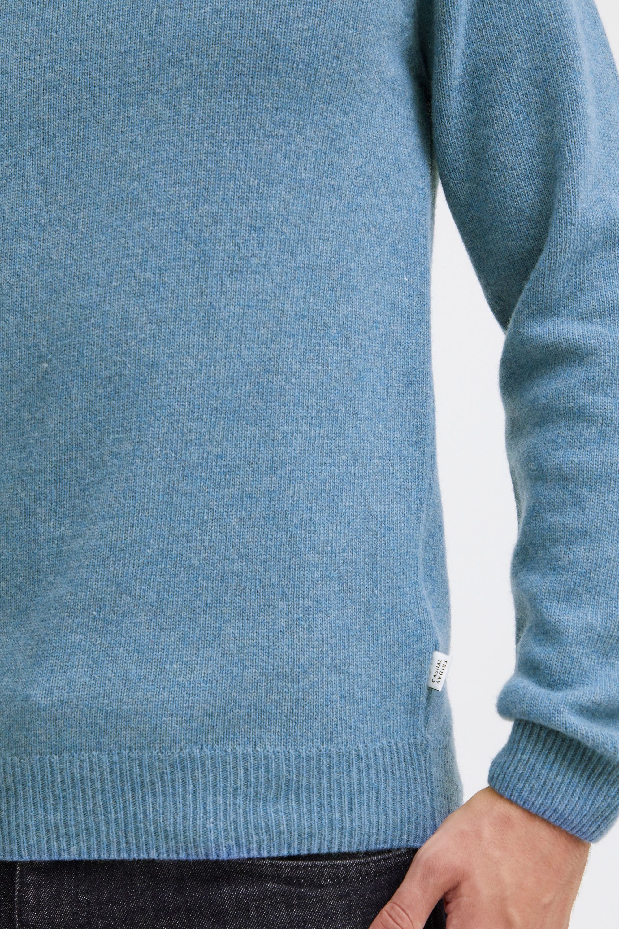 Casual Friday Rundhalspullover CFKarl Modischer Feinstrick-Pullover