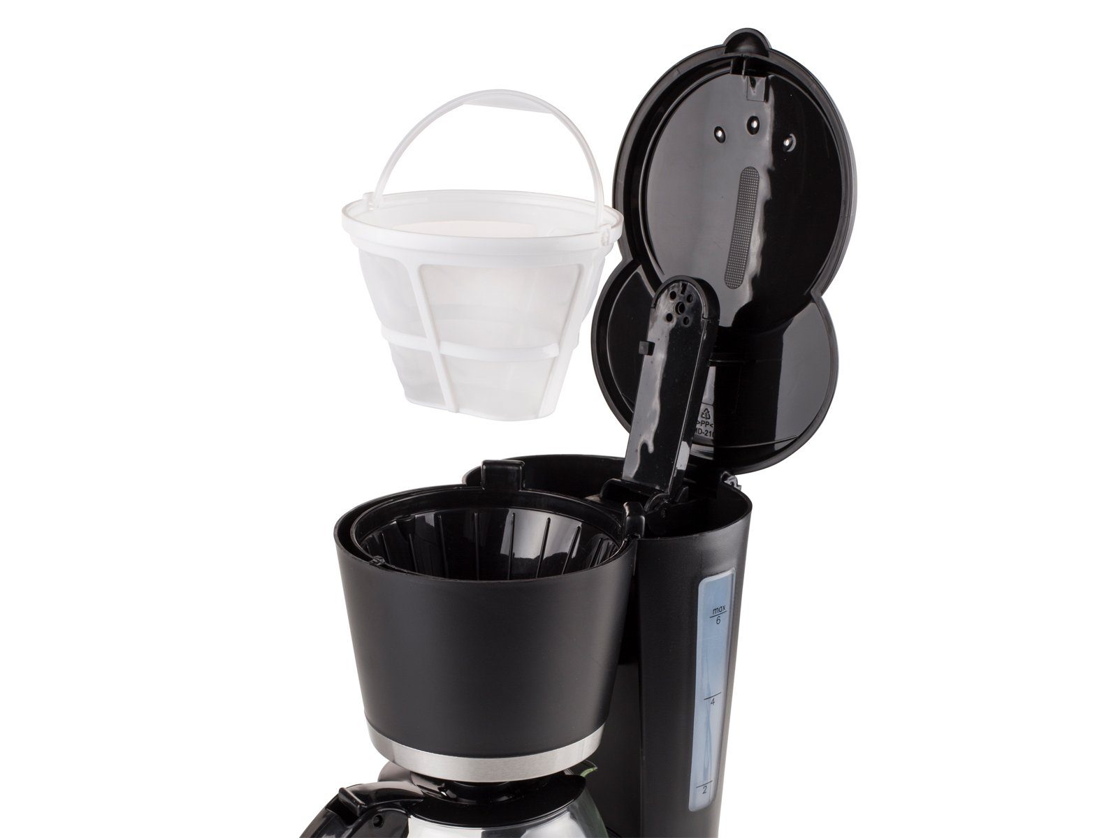 Tristar Filterkaffeemaschine, 1.2l Kaffeekanne, Permanentfilter, kleine 12 Tassen Kaffee-Filtermaschine mit Glaskanne für Filterkaffee