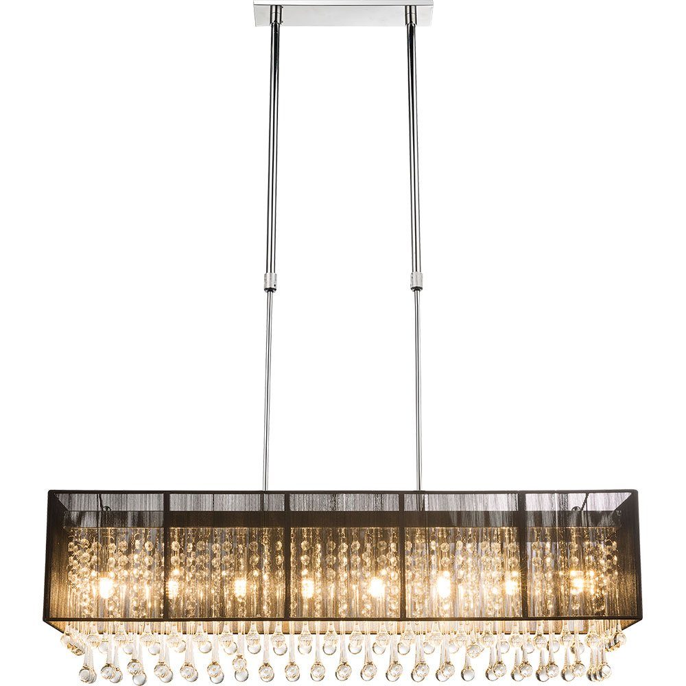 GLOBO LIGHTING LED Pendelleuchte, Leuchtmittel inklusive, Warmweiß, LED Hänge Pendel Leuchte Glas Kristall Schlaf Zimmer Decken