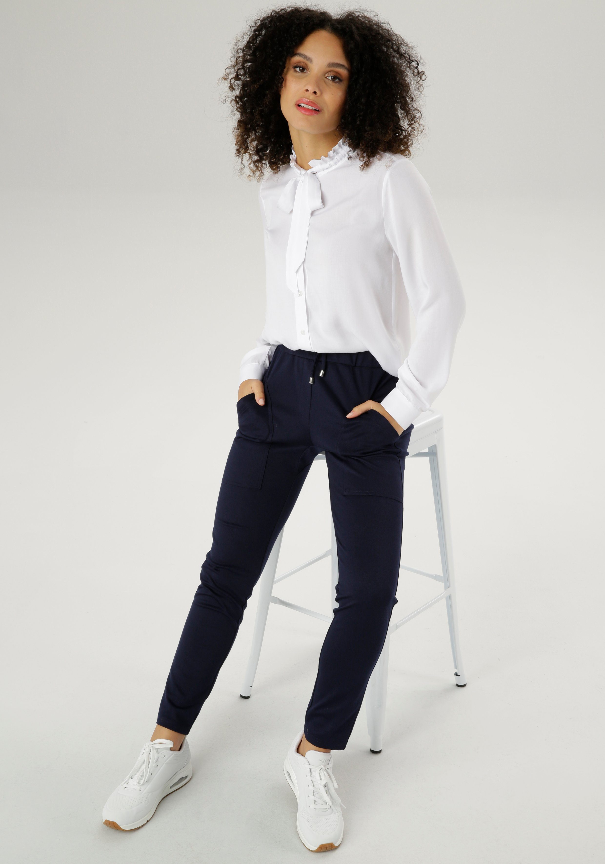 Aniston SELECTED Schlupfhose mit großen, aufgesetzten Taschen