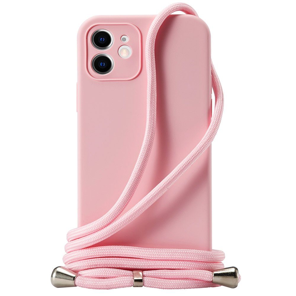 FITSU Handyhülle Handykette für Apple iPhone Hülle mit Band Handyband Case zum Umhängen, Hülle für iPhone 12 Pro, 12, 12 Mini, SE 2022, 11, XS, XR, X, 8, 7, 6