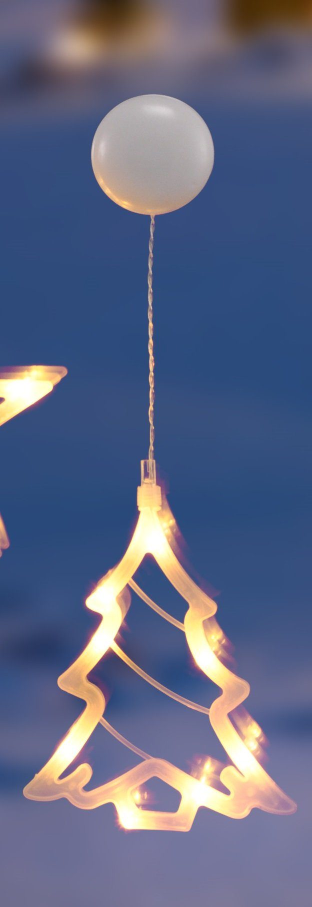 HI LED-Dekofigur Beleuchtete Fenster Dekoration Silhouette Engel Stern Tann günstig online kaufen