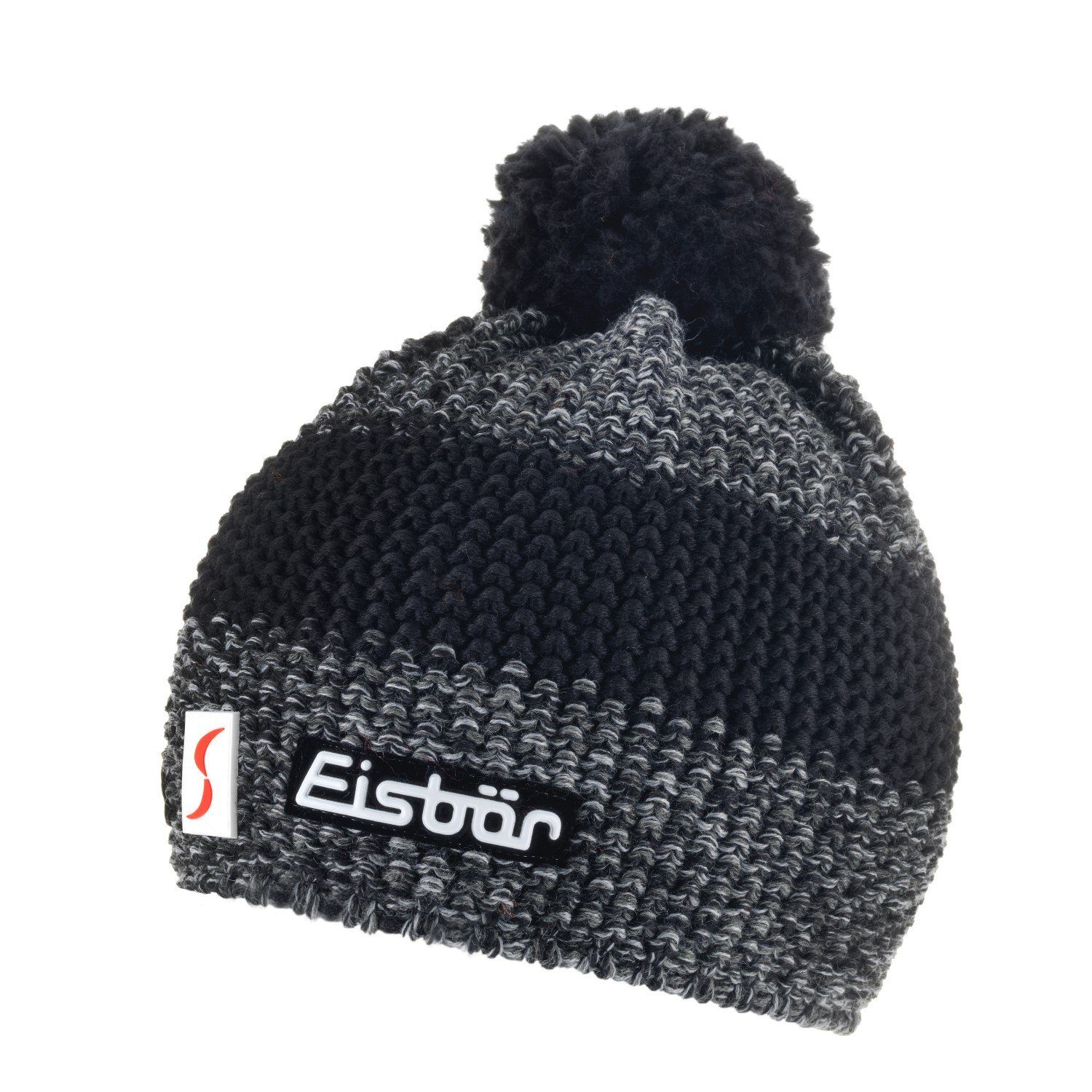 Eisbär Austria ÖSV Styler Schwarz mit Strickmütze Skipool Bommel Strickmütze Pompon