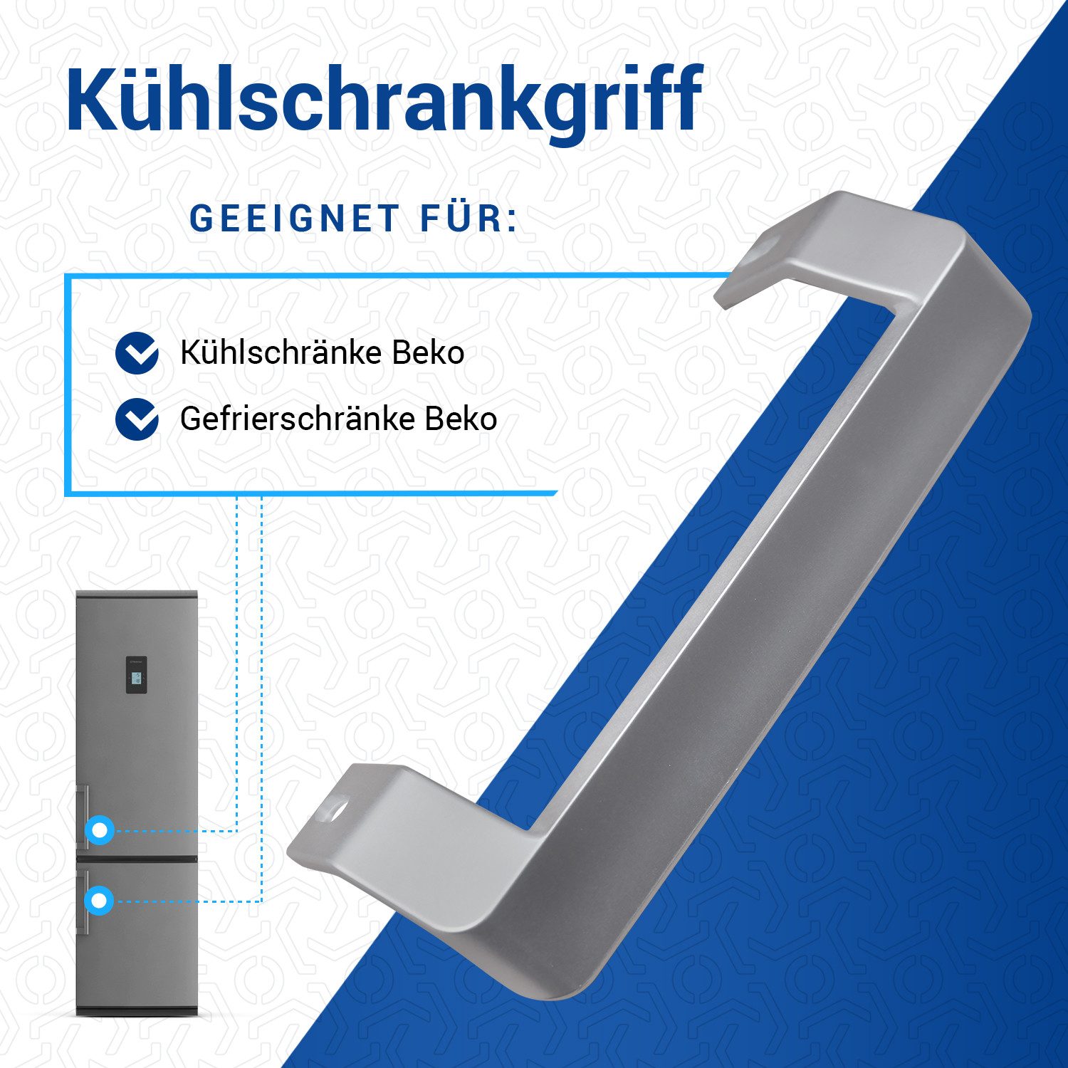 VIOKS Griff Türgriff Ersatz für Beko 4900061200 Handgriff, 260 mm für Kühlschrank
