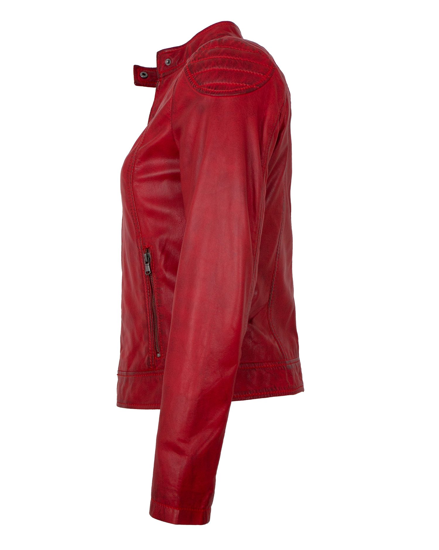 7eleven Lederjacke Riviera 7eleven - Damen Lederjacke Lammnappa rot günstig online kaufen