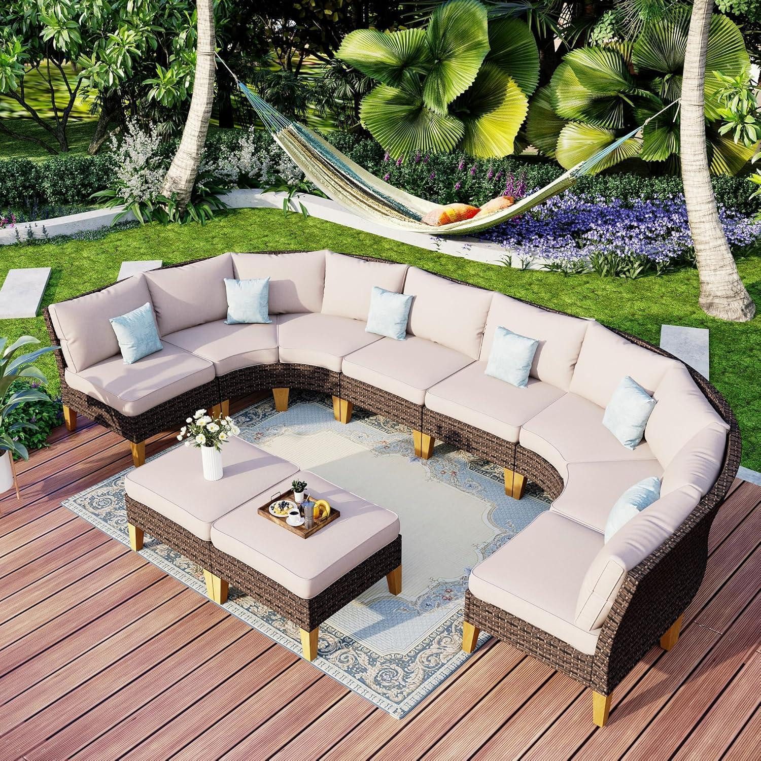 Loungeset Lounge Set Polyrattan Wasserdicht Cushion Wetterfest Cr006-32-10_i1