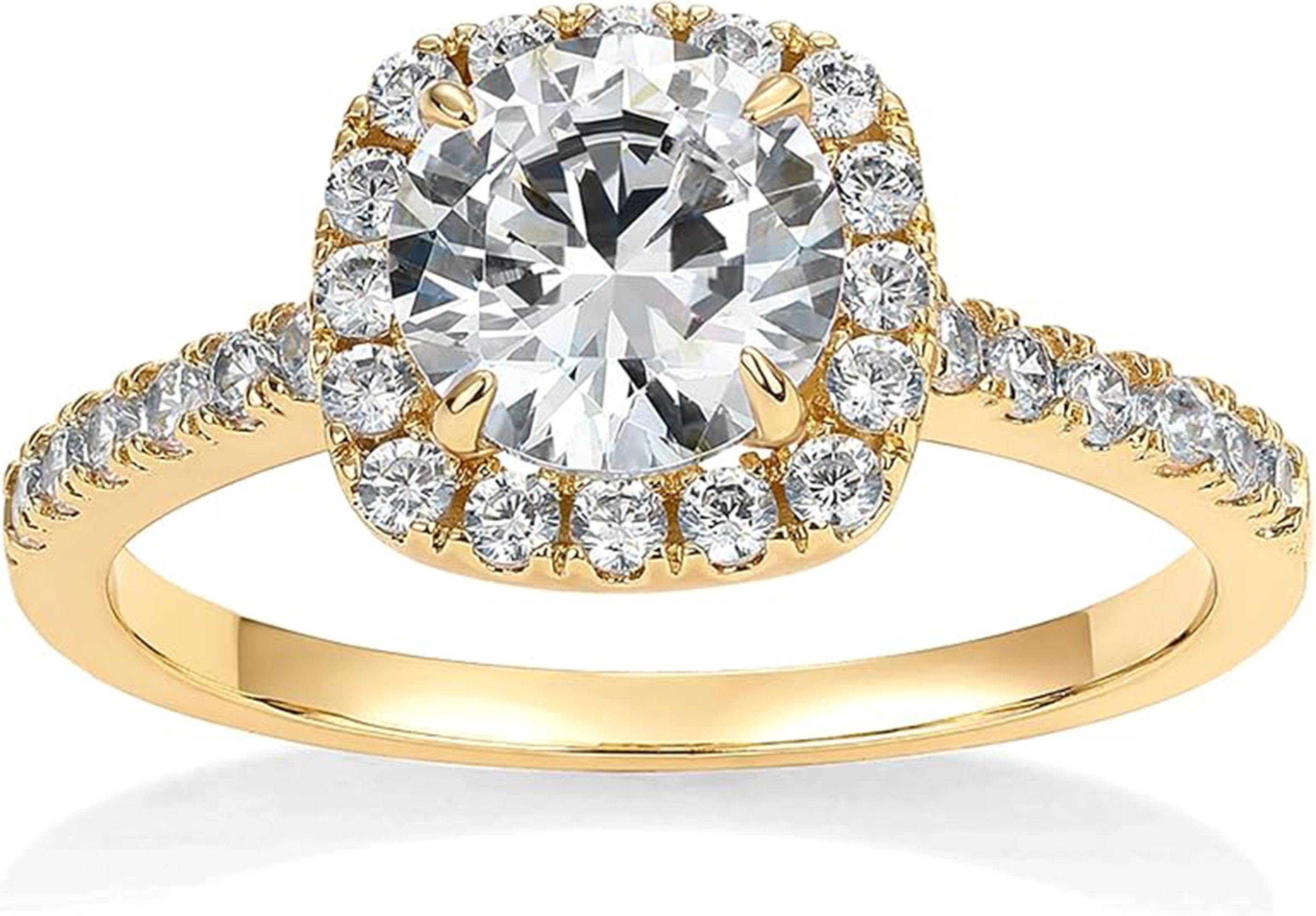 Jumpeak Diamantring 585 Gold, 1.5Karat Diamant im Rundschliff, Braut-Eherin günstig online kaufen