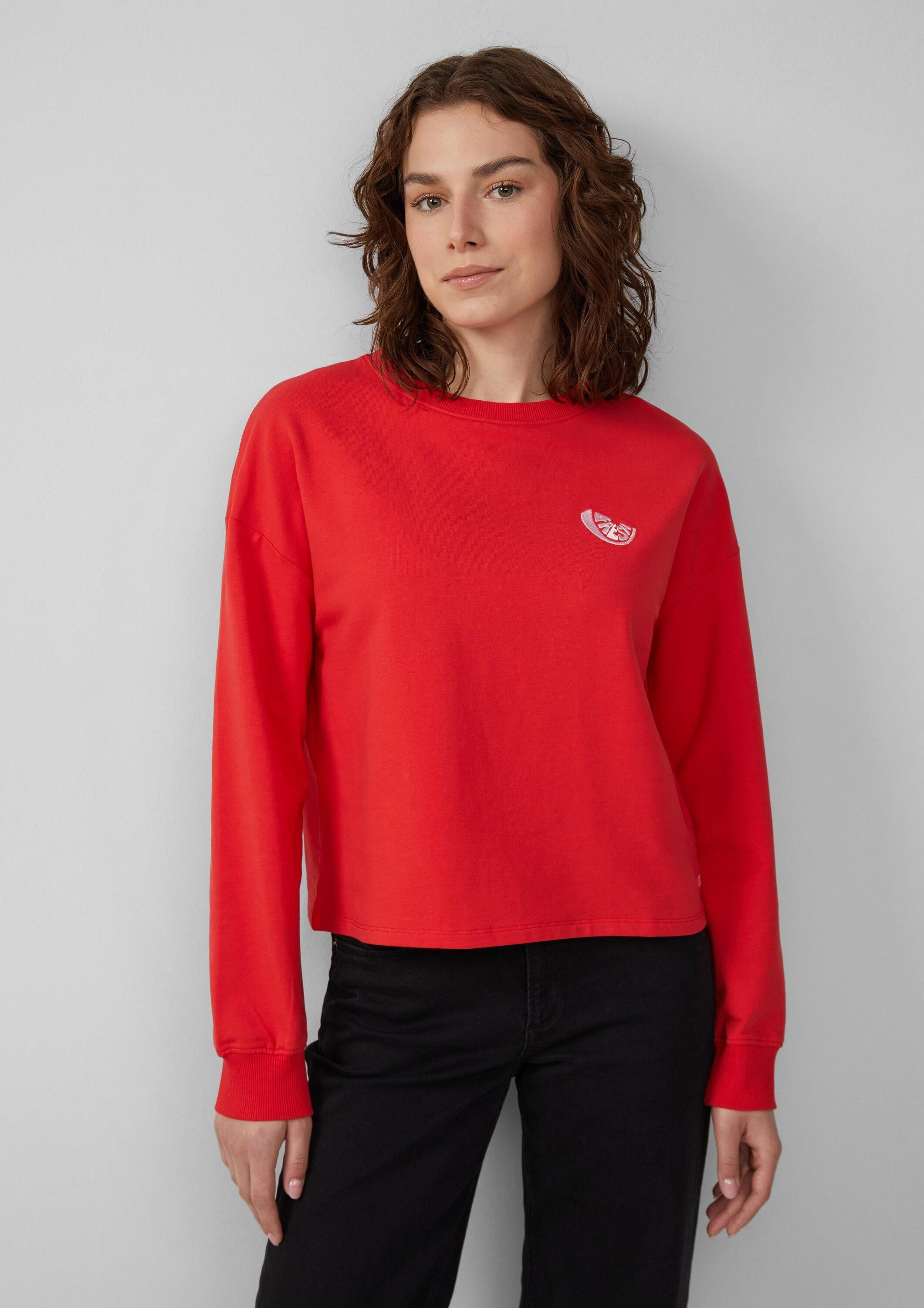 QS Sweatshirt Sweatshirt Sweatshirt mit Stickerei günstig online kaufen