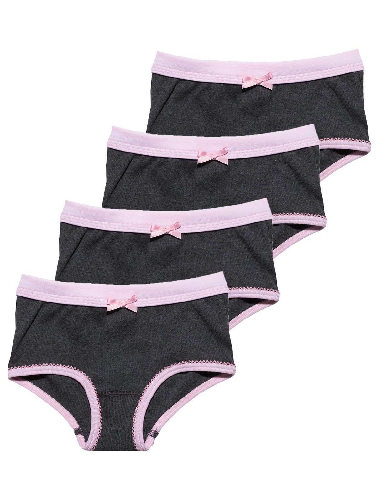 Hipster 4-St) Mädchen Sweety Markenqualität Kids 4er (Spar-Set, Slip Doppelripp for carbon Sparpack hohe