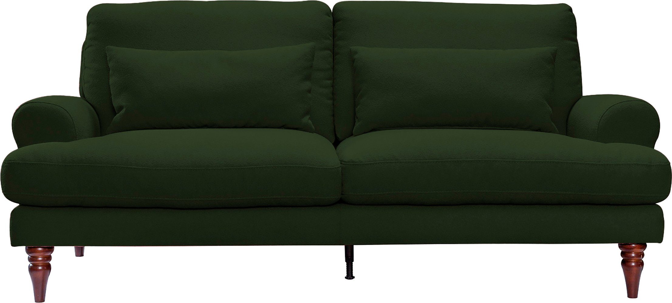 exxpo - sofa mit fashion Holzfüßen und Zierkissen Schaumstoffflocken-Füllung, inklusive 3-Sitzer