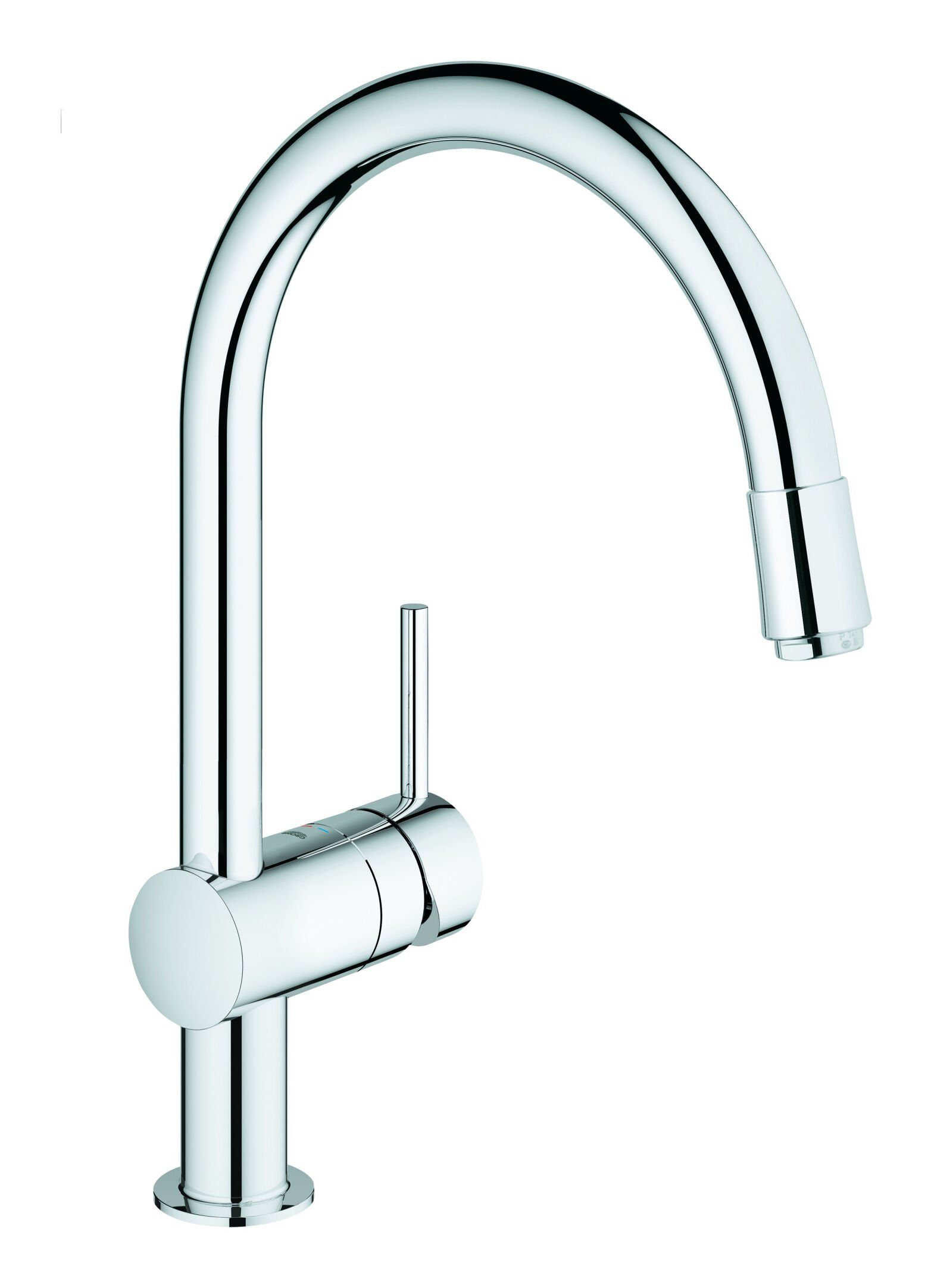 Grohe Küchenarmatur Minta Einhand-Spültischbatterie mit ausziehbarem Auslauf C-Auslauf