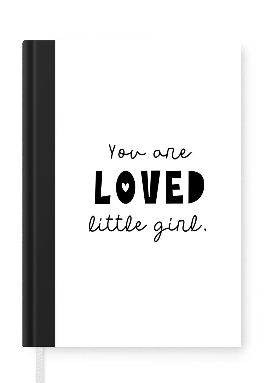 MuchoWow Notizbuch Zitate - Sprichwörter - Du bist geliebtes kleines Mädchen - Kinder - L, Notebook, Notizblock a5, Tagebuch, Journal Liniert