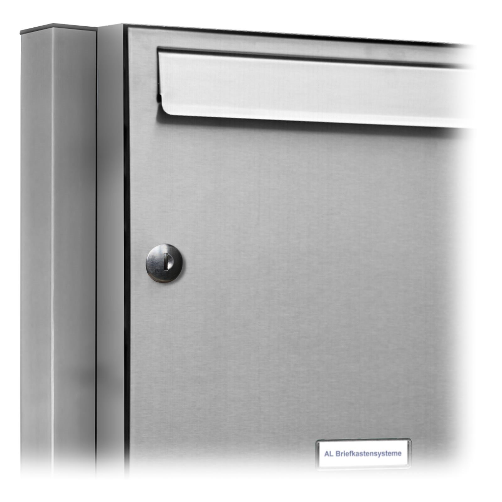 Thumbnail - AL Briefkastensysteme Standbriefkasten 4 Fach Premium Edelstahl Briefkasten Post A4 modern robustwetterfest