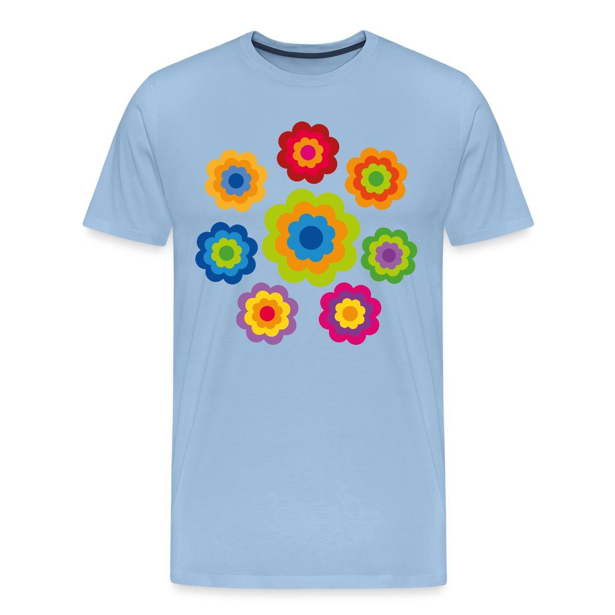Spreadshirt T-Shirt 70er Jahre Hippie Flower günstig online kaufen