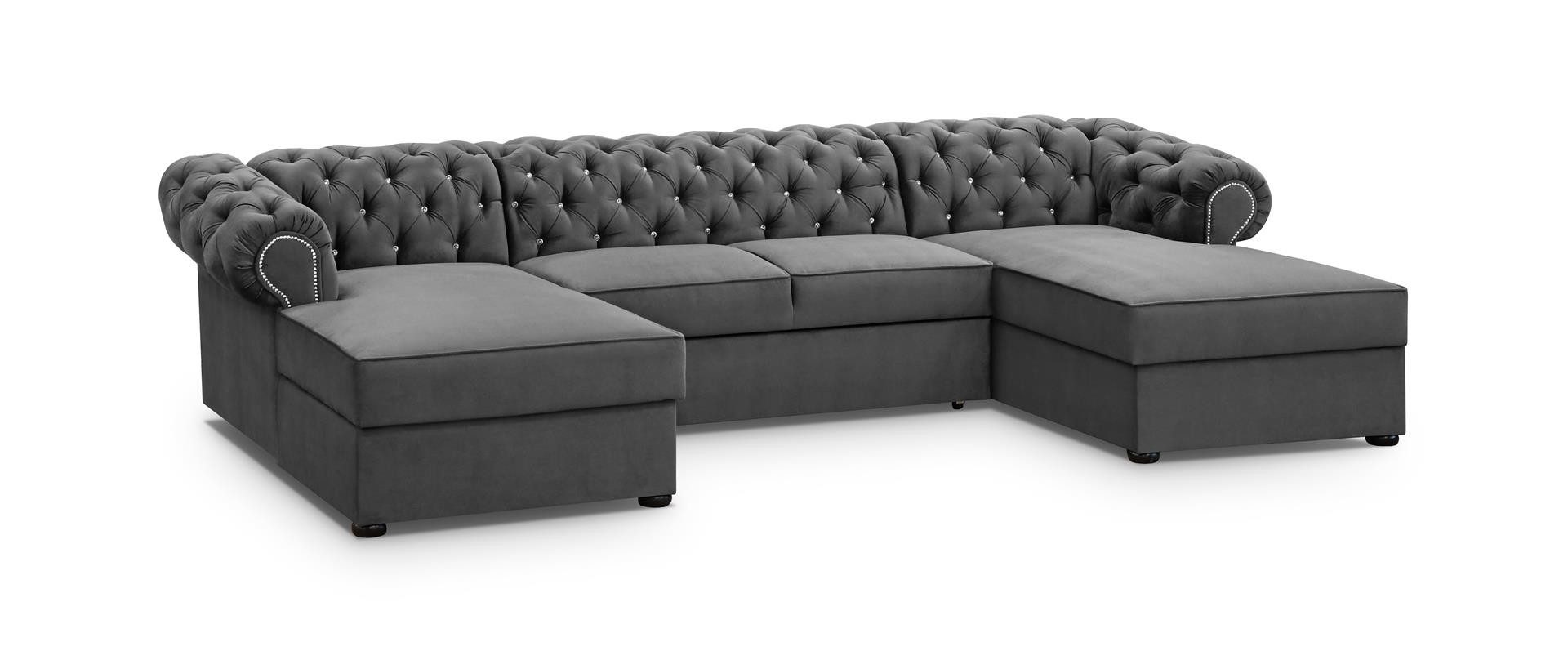 Beautysofa Ecksofa mit Schlaffunktion und zwei Bettkasten Chester U, hochwe günstig online kaufen
