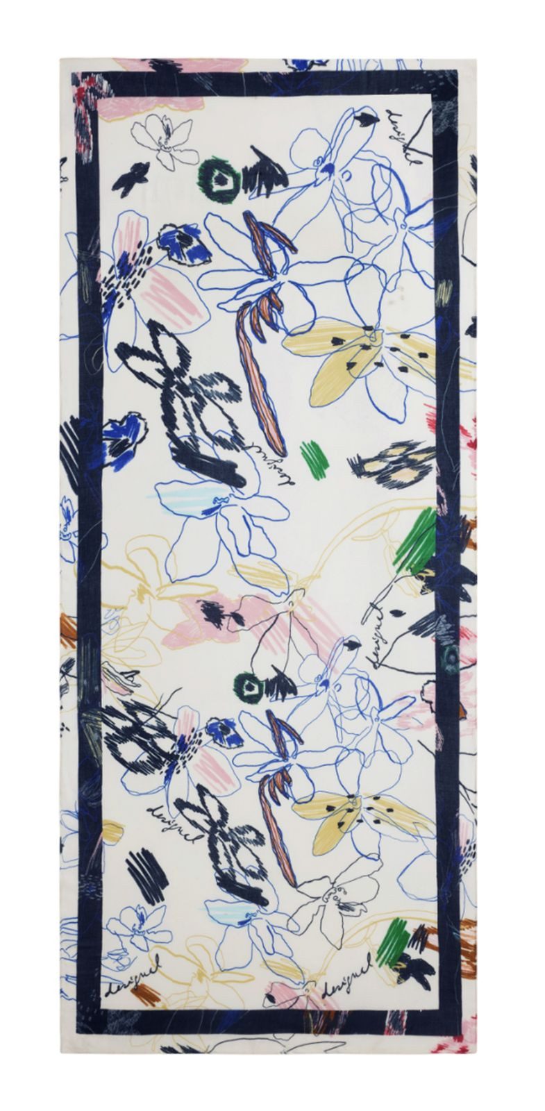 Desigual Modetuch Arty Trazo Rectangle Foulard günstig online kaufen