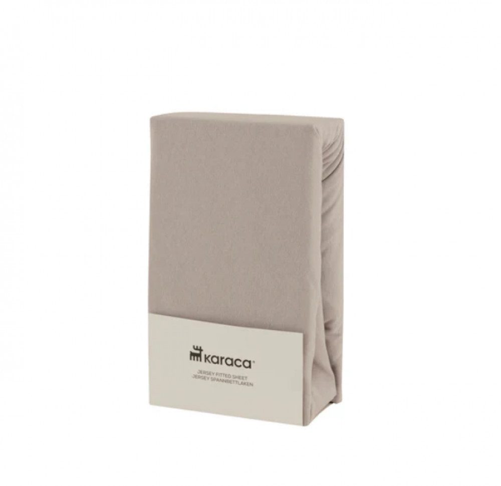Karaca Bett-Set Karaca Home Jersey Spannbettlaken Bettlaken 160x200+30 cm, Grau