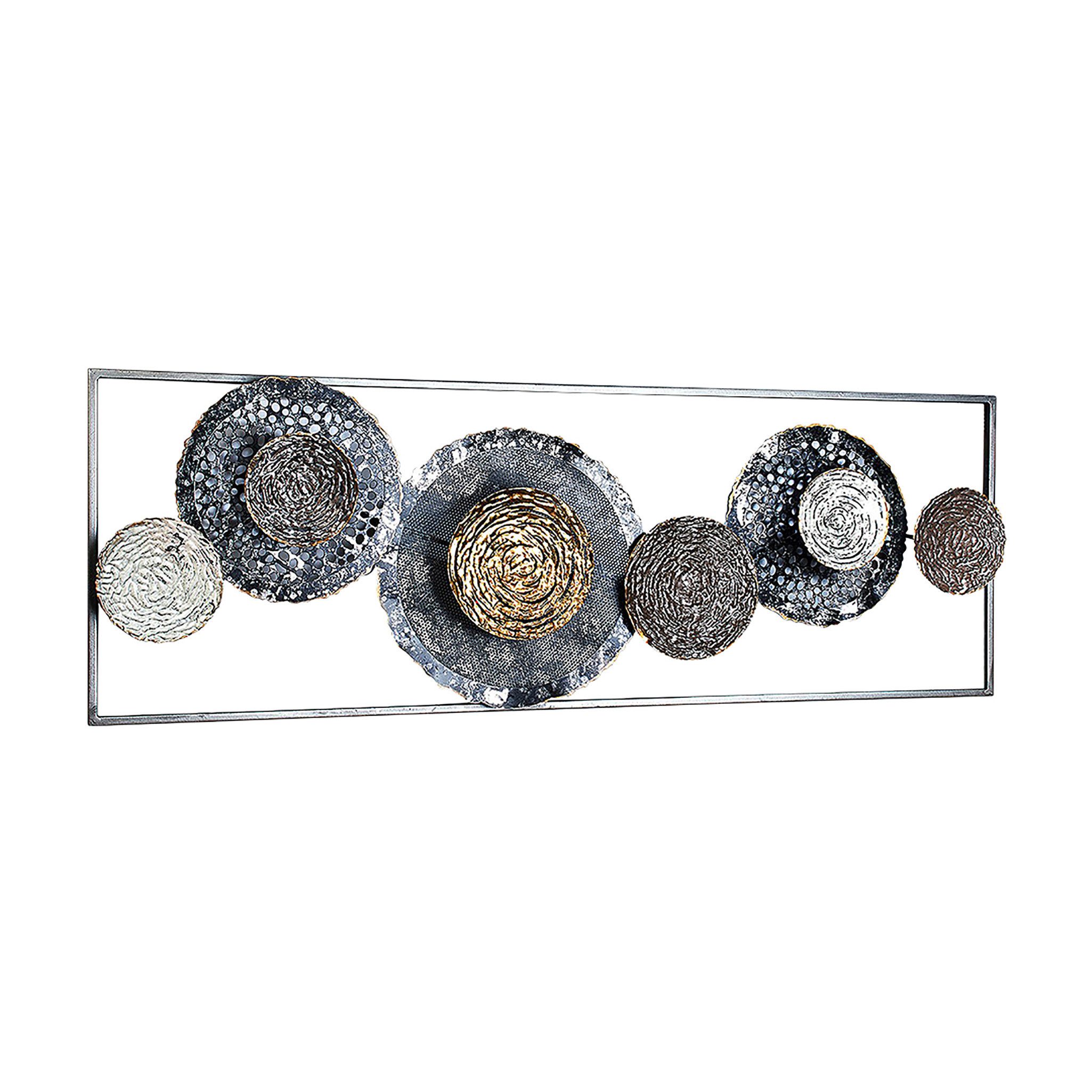 Kobolo Wandbild Metallbild 3D BLOSSOM in anthrazit und silber, verschiedene günstig online kaufen