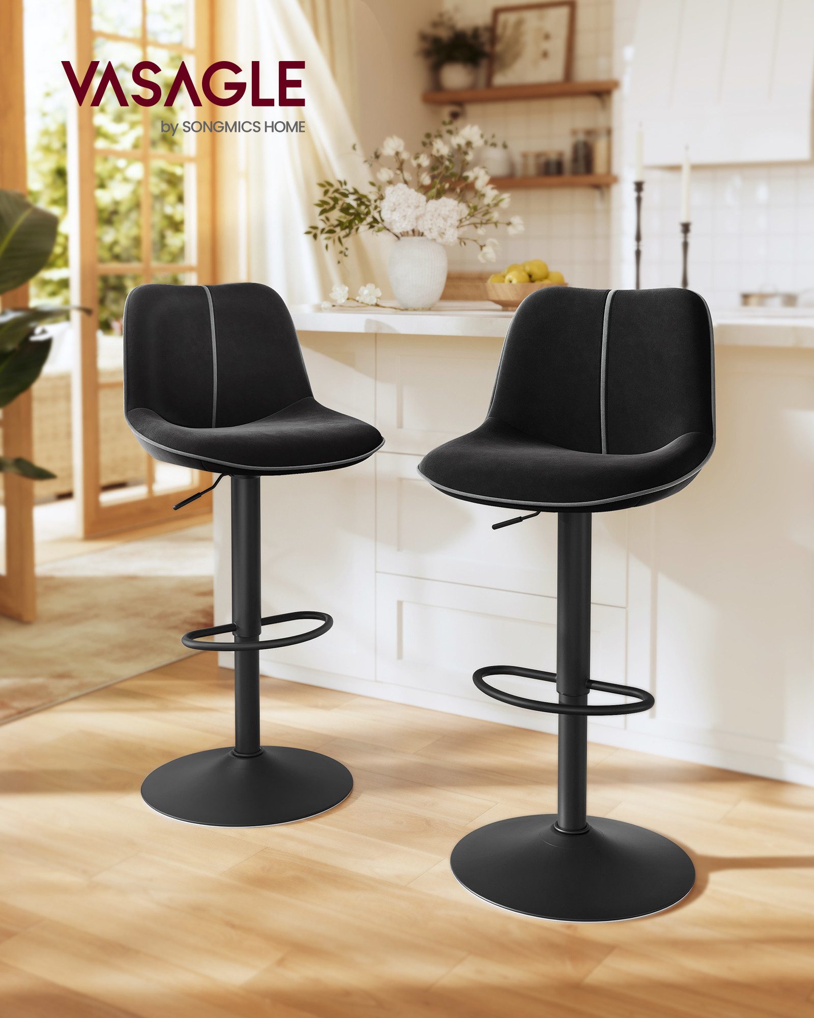 VASAGLE Barhocker Barstühle (2er), 2 Barhocker, günstig online kaufen