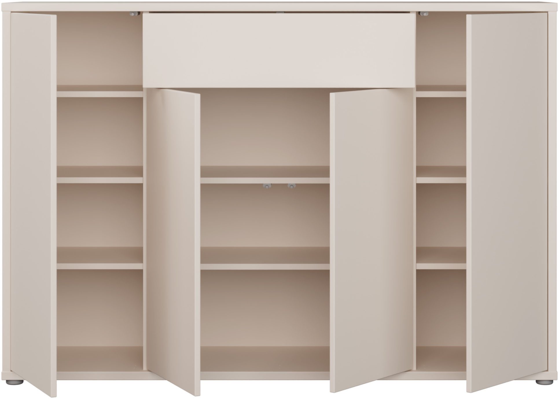 FORTE Schuhschrank Alice Springs B/H/T 143,9/99,1/34,9 cm Push to open, 28 Paar Schuhe – Bild 4 von 5