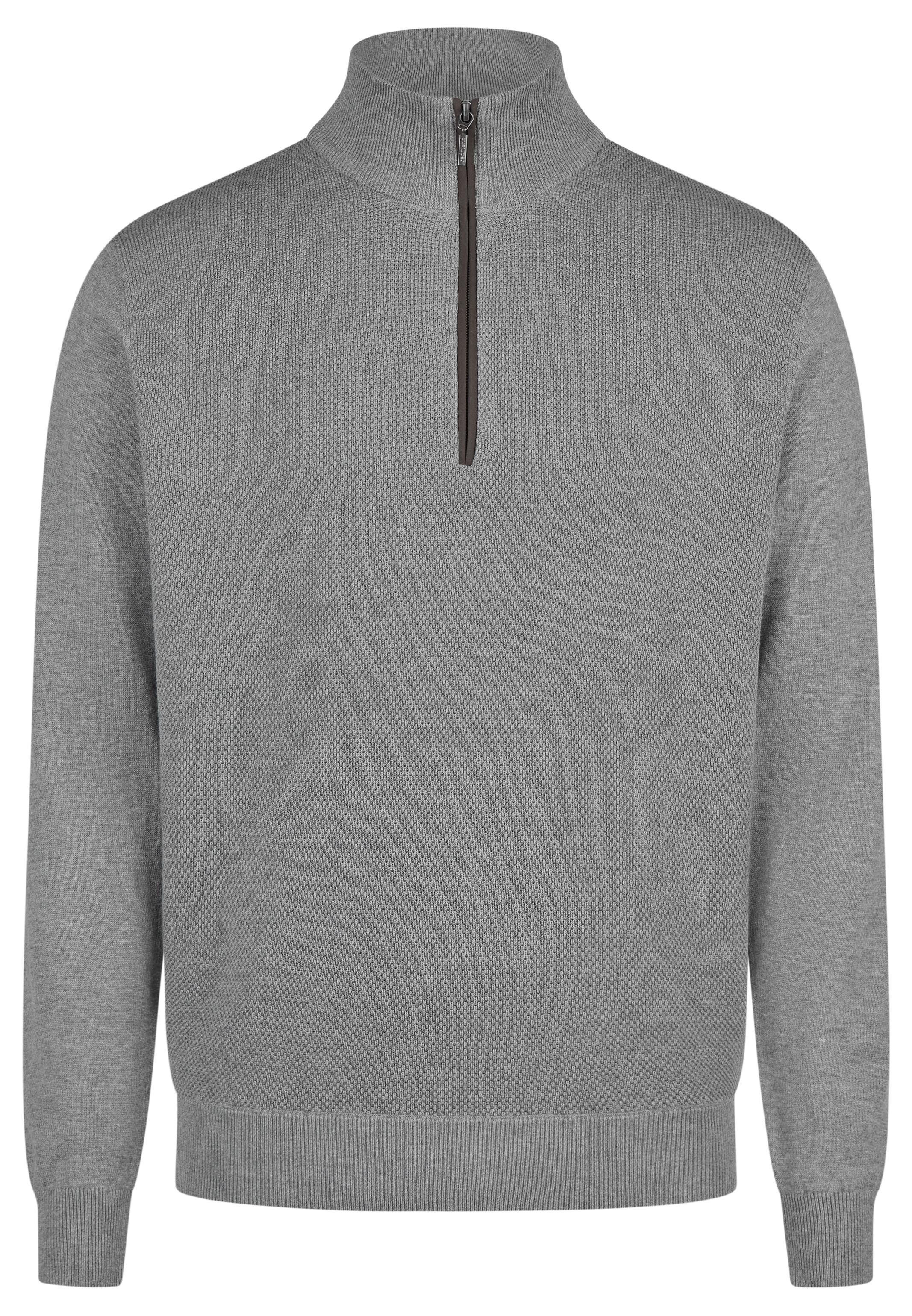 Redmond Strickpullover Basic (1-tlg) Troyer - Baumwolle - Atmungsaktiv
