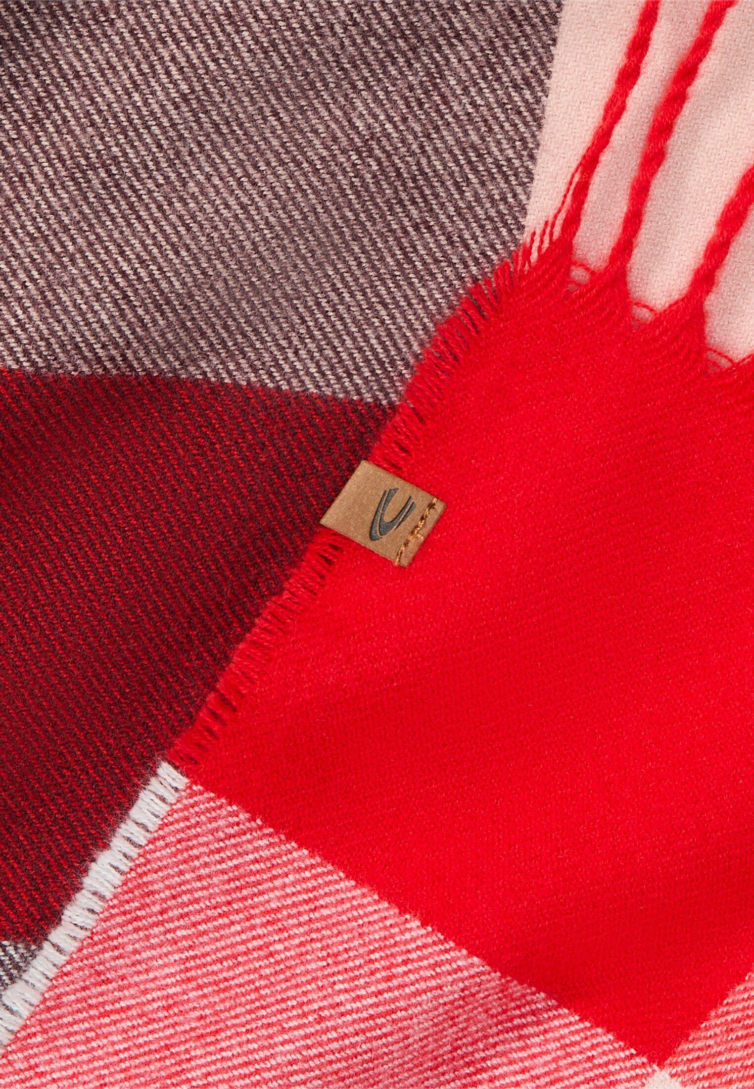 camel active Modeschal Feiner Webschal mit kariertem Muster