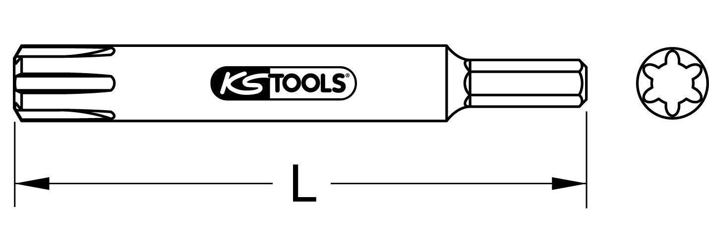 Thumbnail - KS Tools Bohrer- und Bitset 5/16" Bit RIBE, 100mm, M7