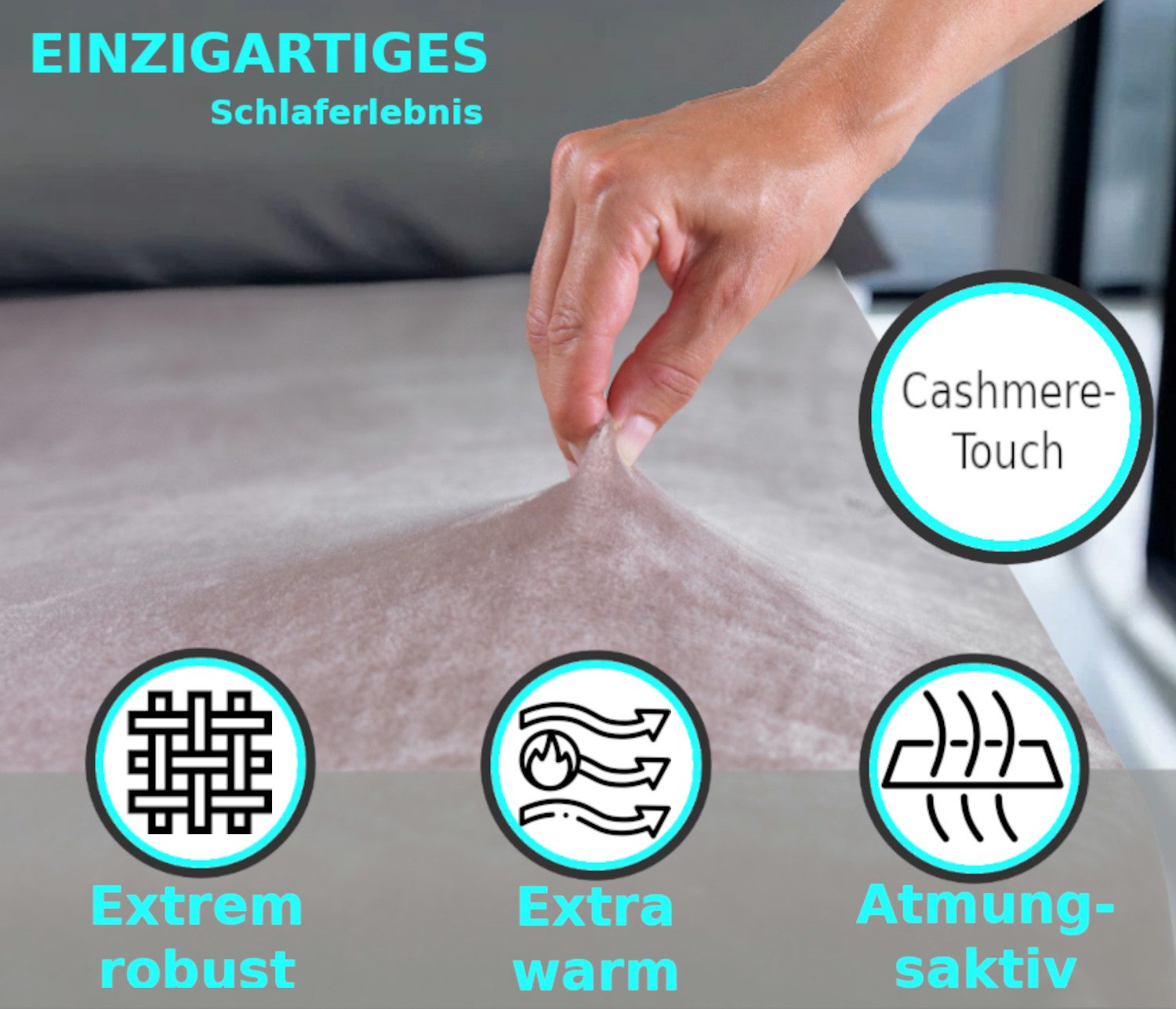Malika Spannbettlaken Warme Spannbettlaken Cashmere-Touch Bettlaken günstig online kaufen