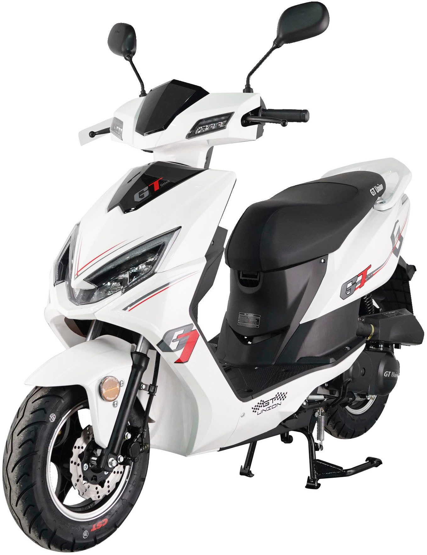 GT UNION Motorroller Sonic X 45, 49,6 ccm, 45 km/h, Euro 5, (Komplett-Set, 2 tlg), Luftgekühlter Motor