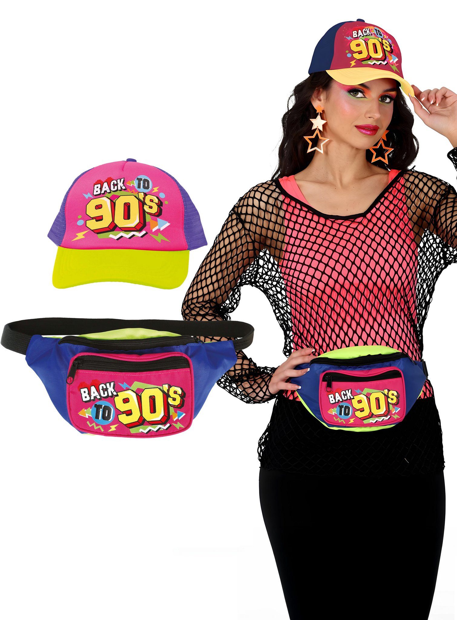 Metamorph Bauchtasche Back To 90's Mütze und Bauchtasche, Basecap und Beanie im Raverlook