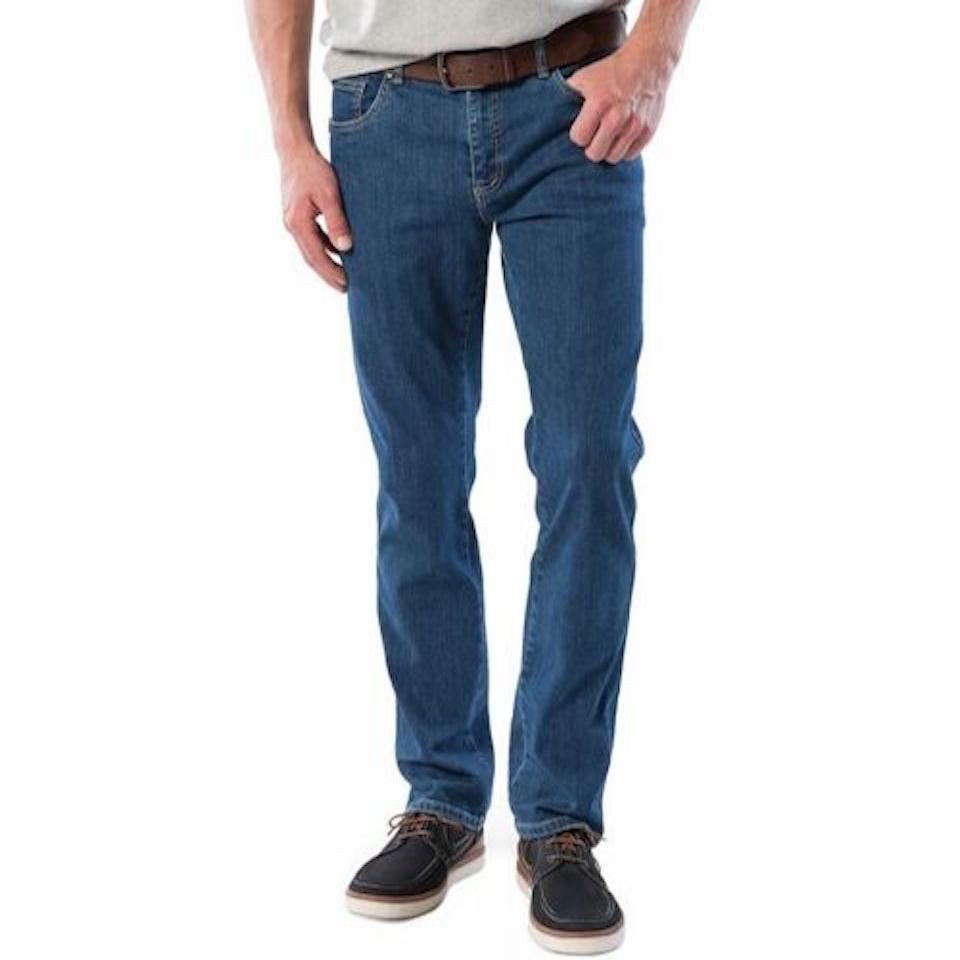 Stooker Men Straight-Jeans Frisco Herren Stretch Jeans - Blue Stone / Blau