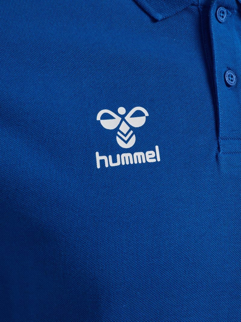 hummel Poloshirt hmlGO Chevron (100% Baumwolle) blau Herren