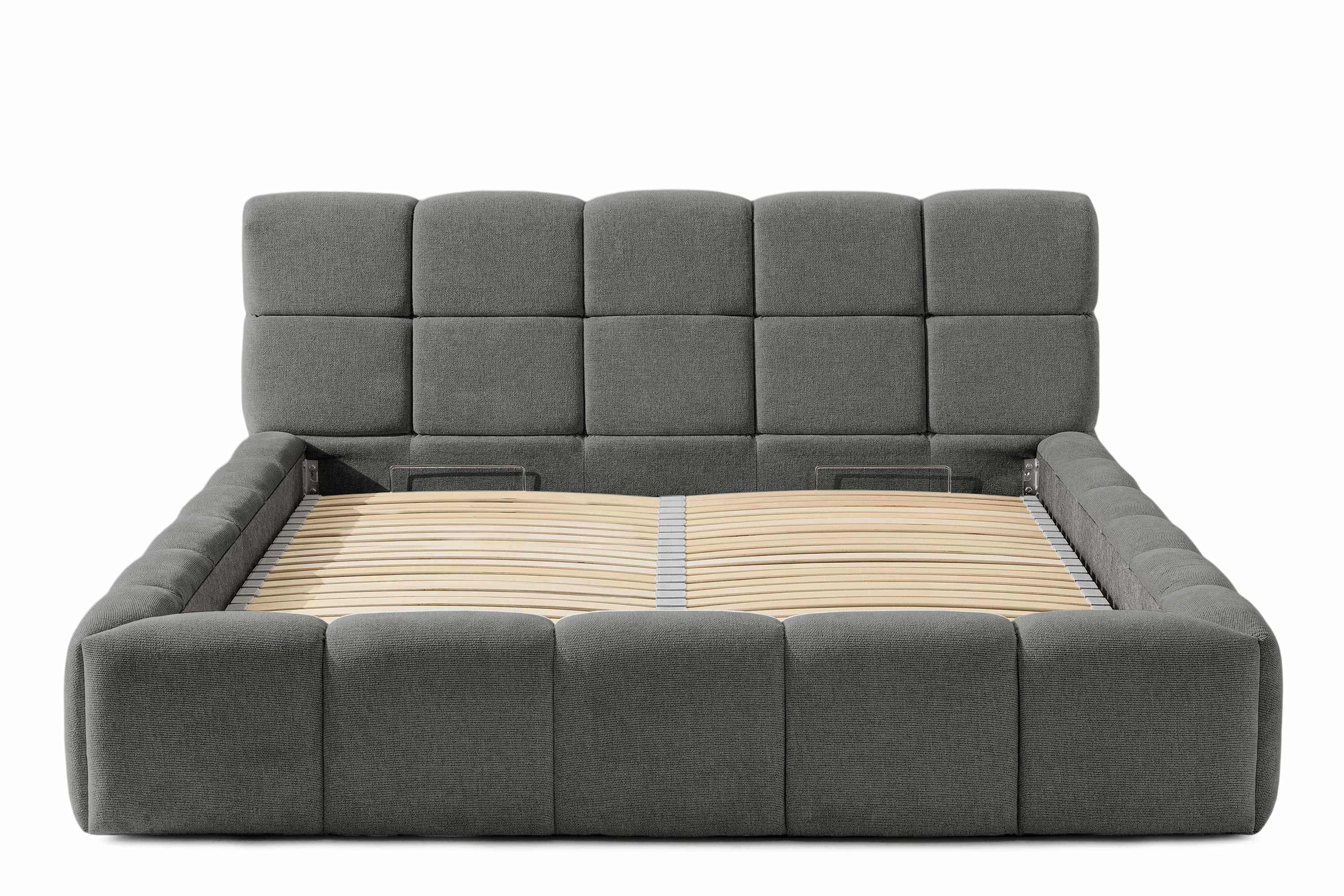 KONSIMO® Polsterbett Doppelbett AERI mit Stauraum, günstig online kaufen