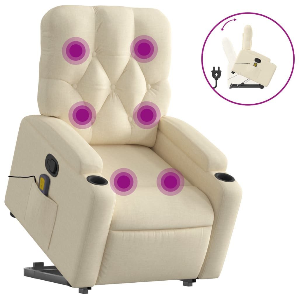 vidaXL Sessel Massagesessel mit Aufstehhilfe Creme günstig online kaufen