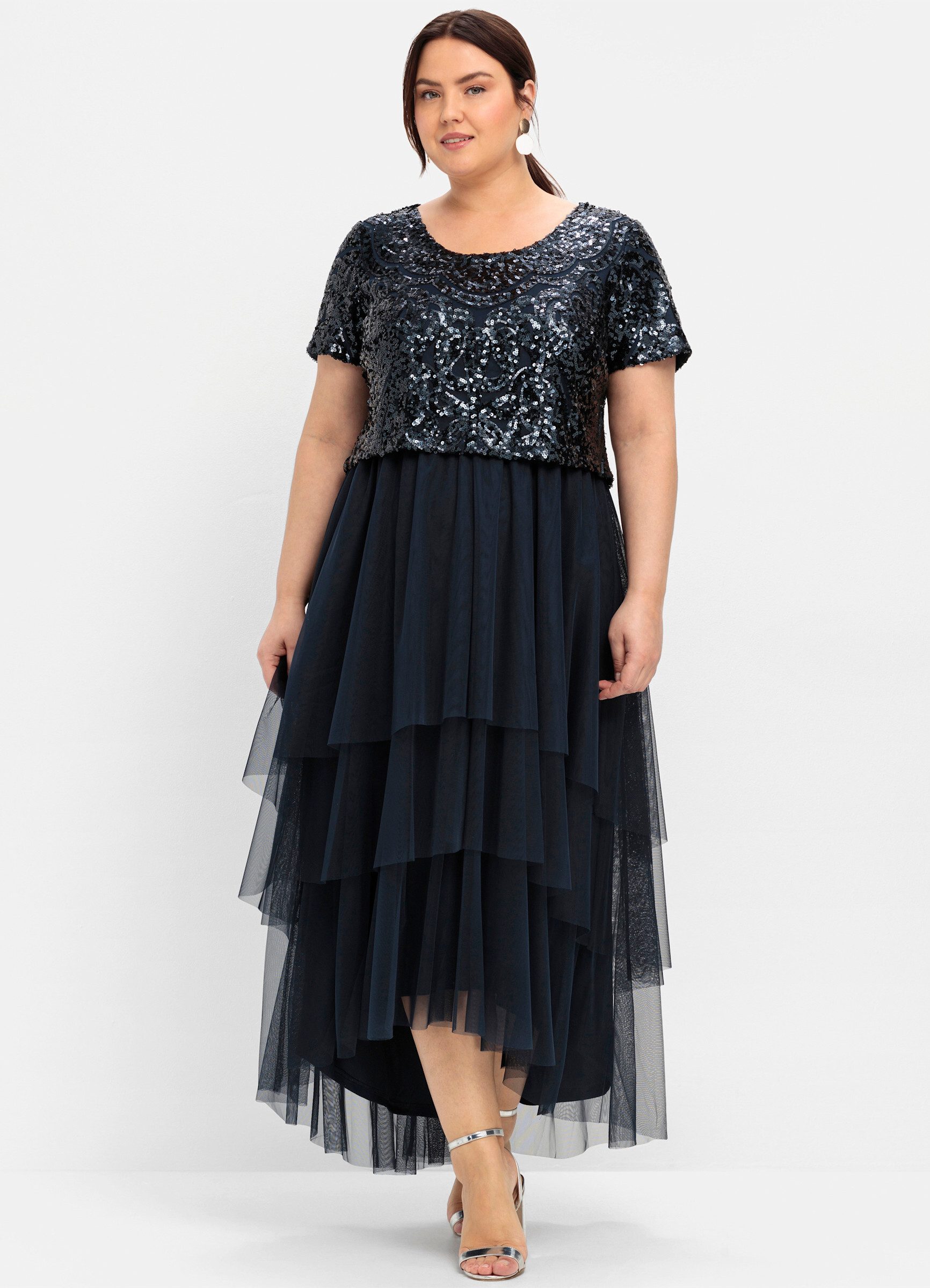 Sheego Etuikleid Abendkleid Kurzarm günstig online kaufen
