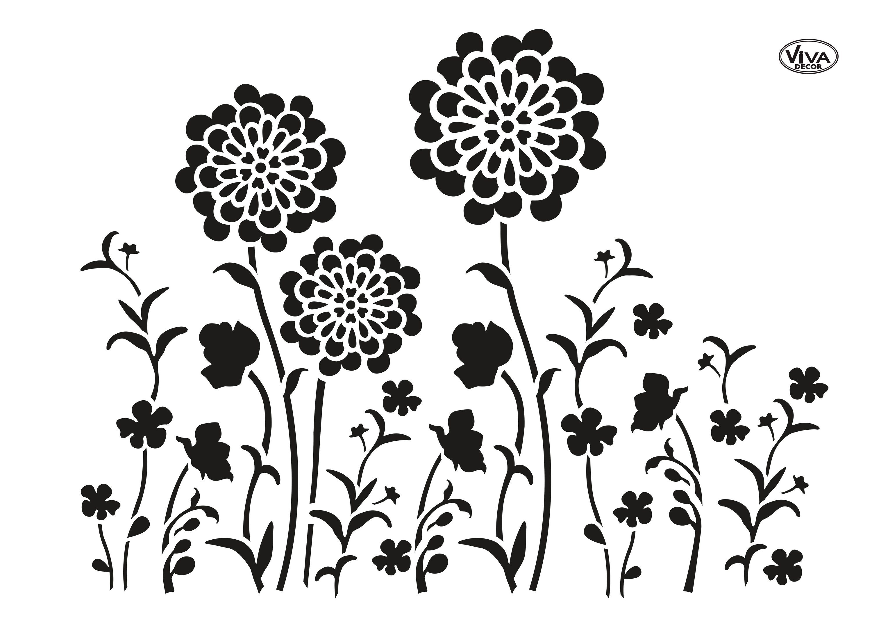 Viva Decor Malschablone Schablone Blob Paint Blumenwiese DIN A3 
