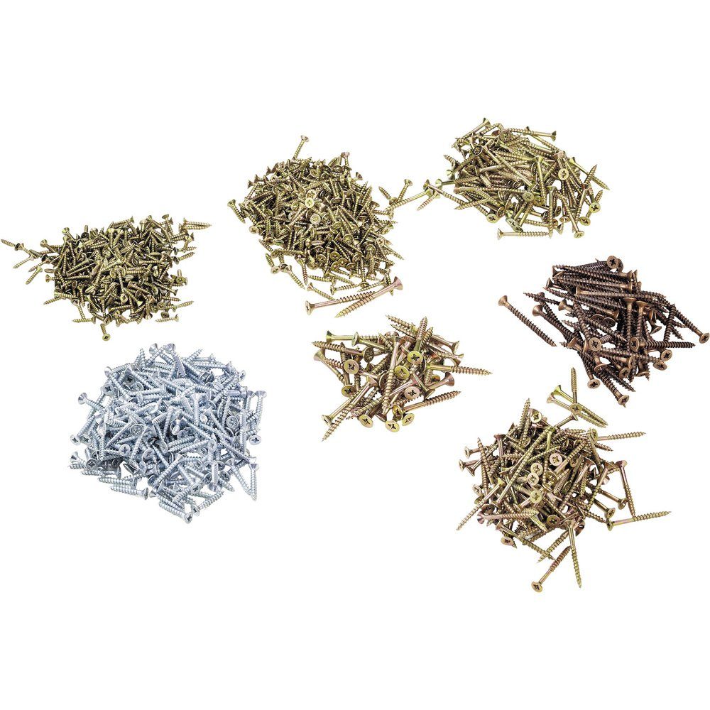 Schrauben-Set 826371 Spanplattenschrauben-Sortiment 1000 Teile